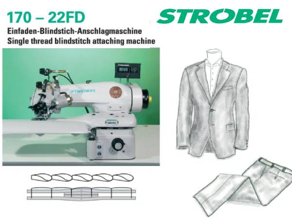 STROBEL 170-22FD Single thread blindstitch attaching machine